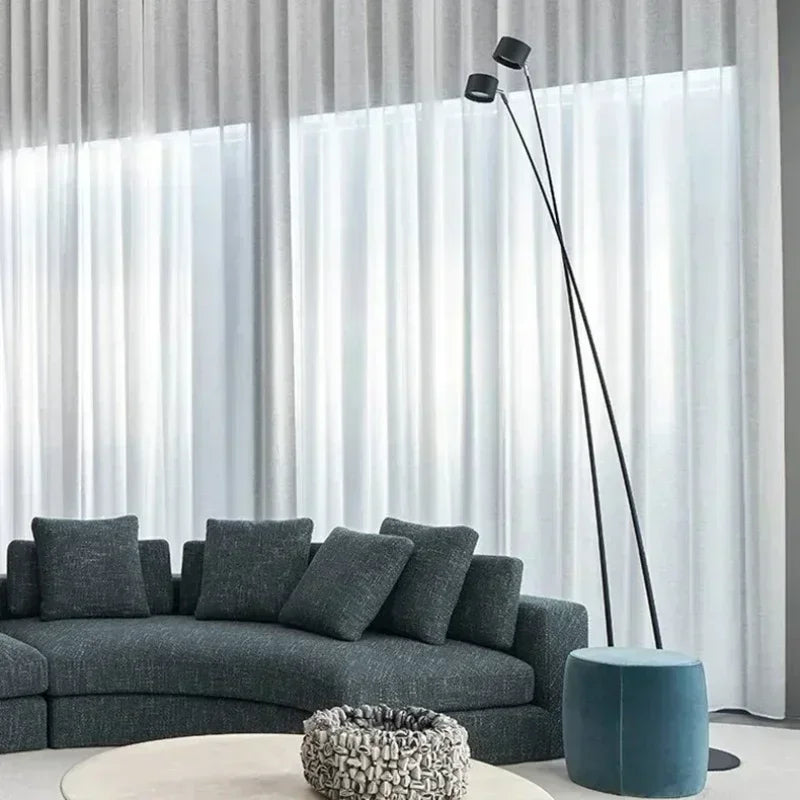 Long-Arm LED Arc Floor Lamp, 160–260 cm Reach