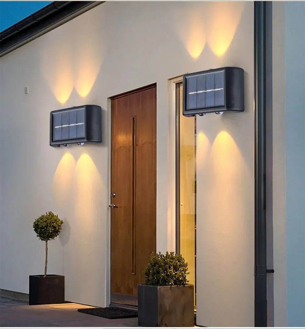 LumiGuard Solar Wall Light - 12 LED Waterproof Lamp