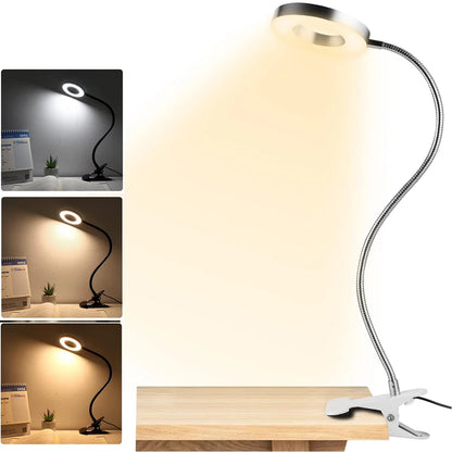 FlexiGlow 360° LED Clip-On Desk Lamp