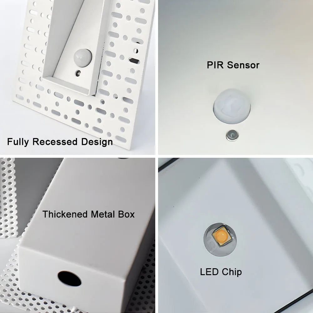 Frameless LED Stair Lamps with Motion Sensor