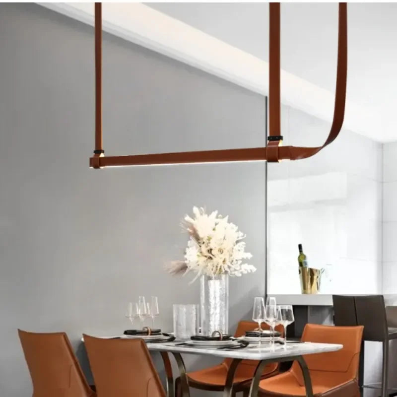 Nordic Glow Leather Pendant Lamp