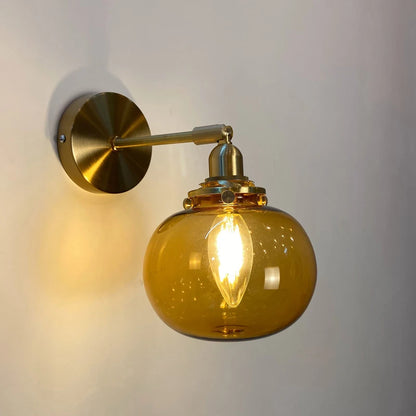 GlassSphereLED Wall Sconce