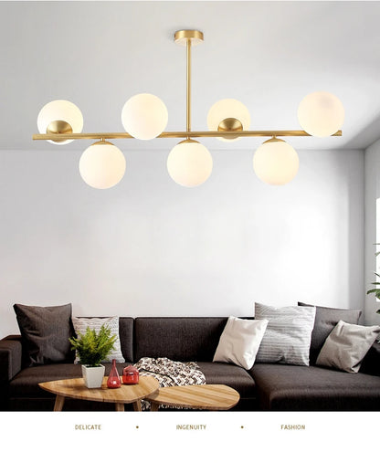 Modern 6-7 Heads Magic Bean Glass Chandelier