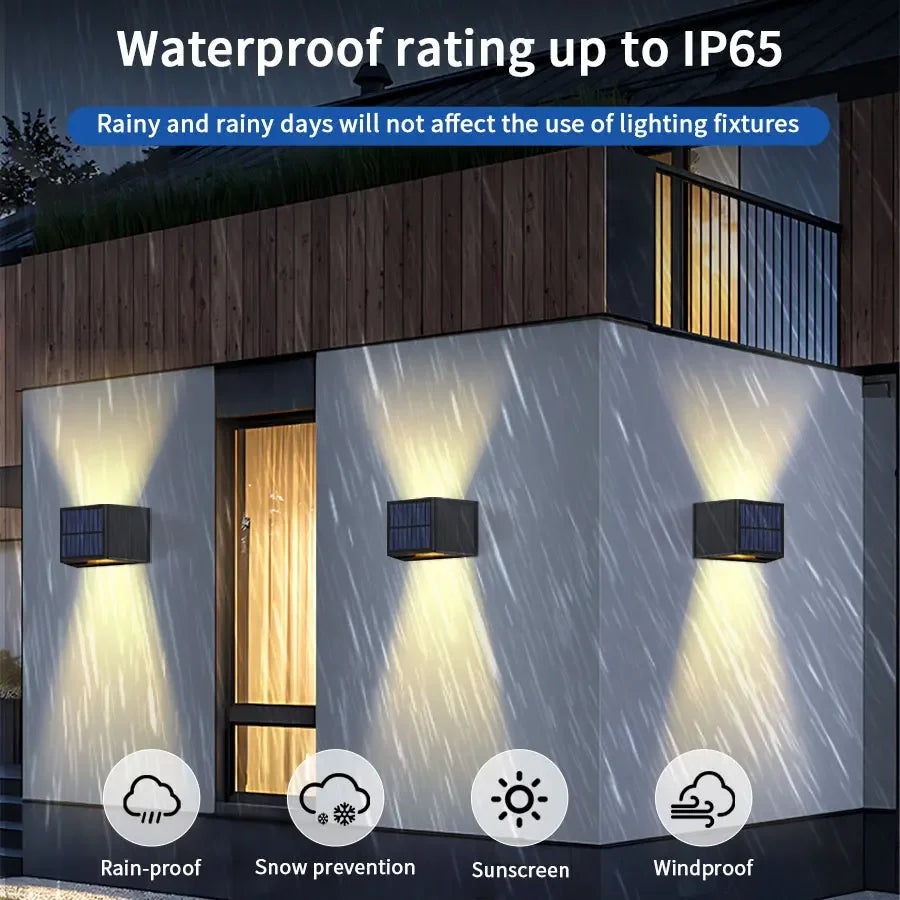 SolarGlow Up & Down Wall Lamp Garden Decor