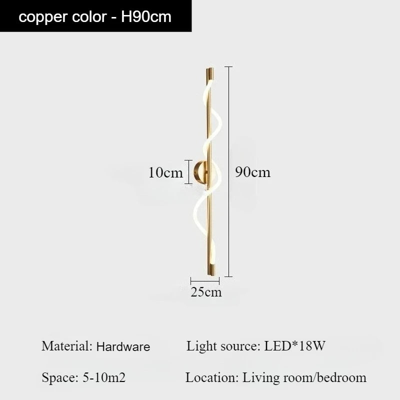 SANDYHA Minimalist LED Strip Wall Lamp