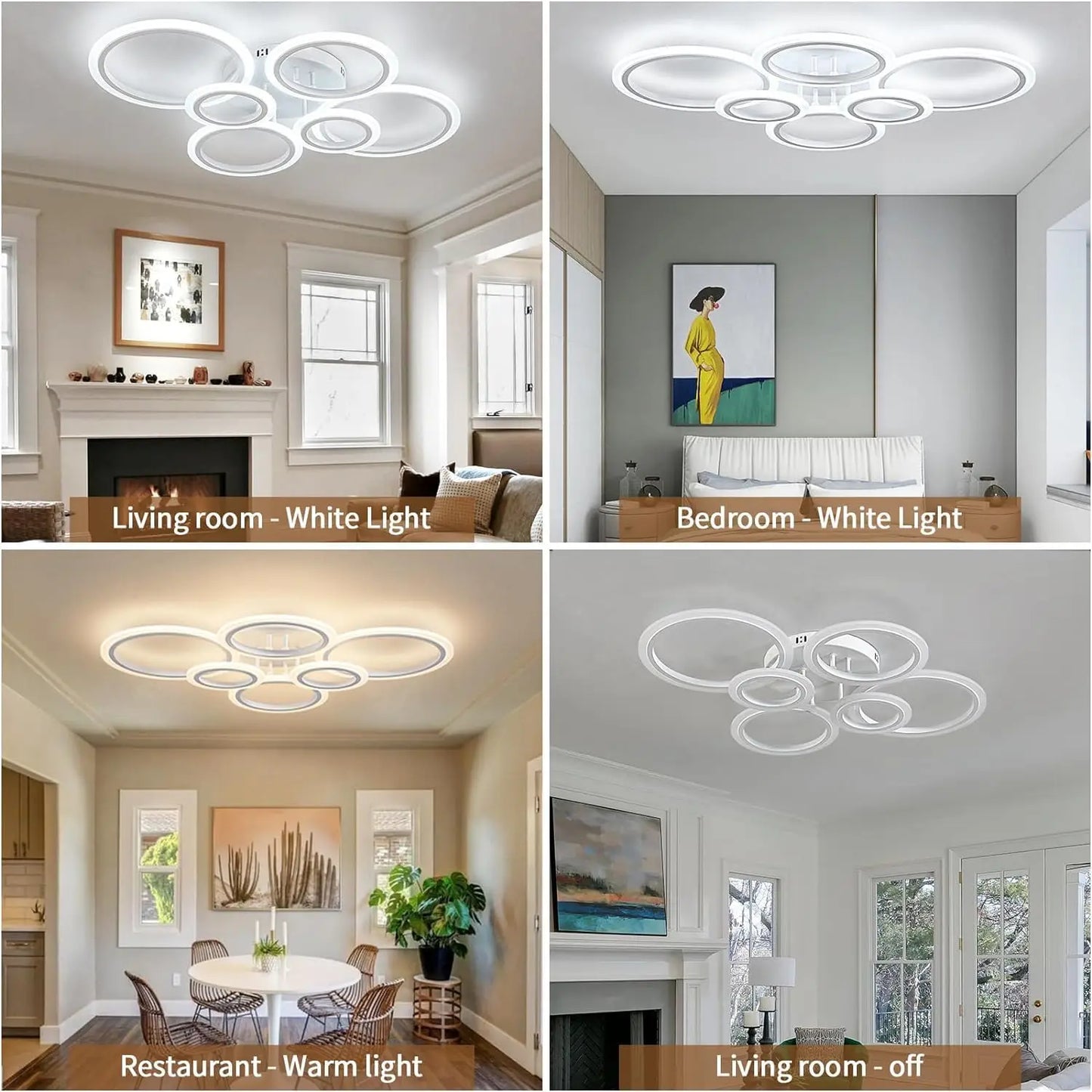 GlowRing: Dimmable LED Ceiling Chandelier