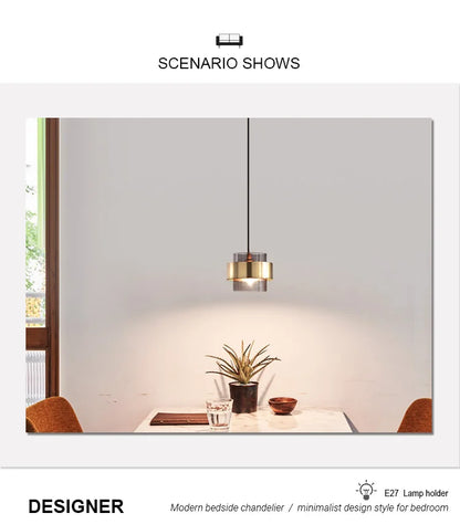 Modern Glass Chandeliers Lighting Bedroom Decor