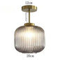 Retro Luxe Striped Lantern Ceiling Light Fixture