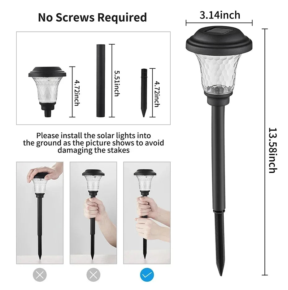 GlowPath Solar Garden Lights - Waterproof LED Elegance