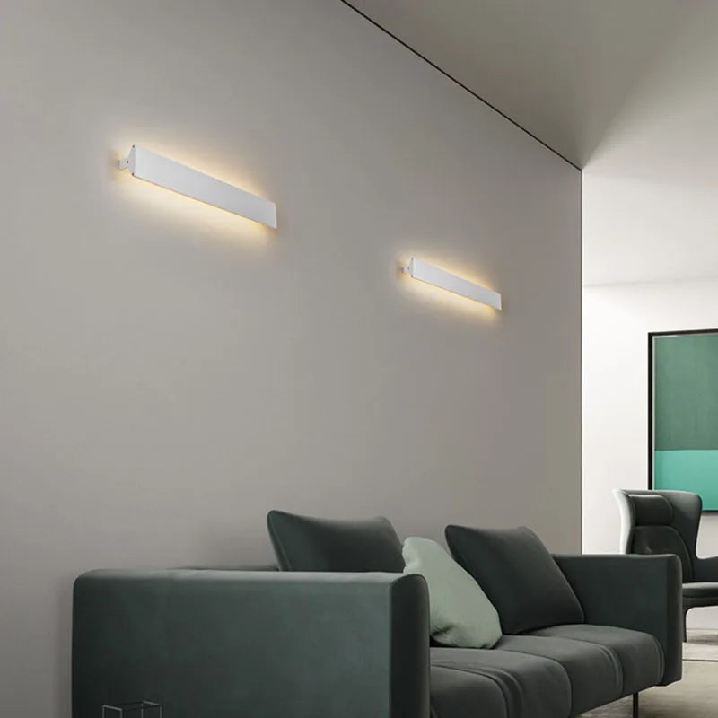 Gold Modern Long Wall Sconce for Bedroom & Hallway