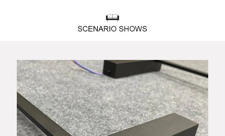 Minimalist Long LED Black Wall Lights Bedroom Art Decorate Sconce