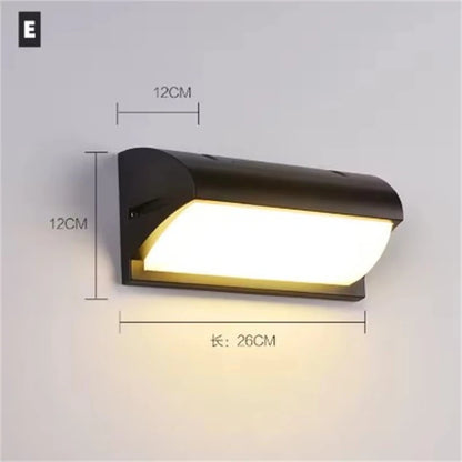 Modern Black LED Outdoor Wall Sconce