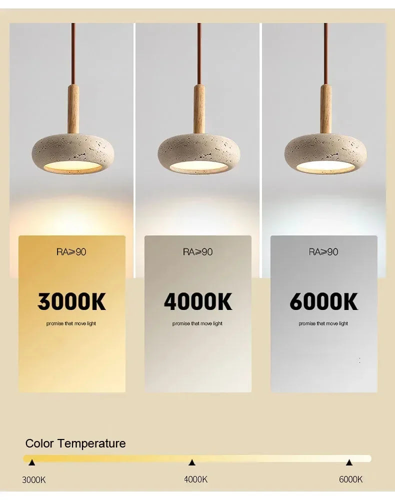 Travertine Disc Pendant