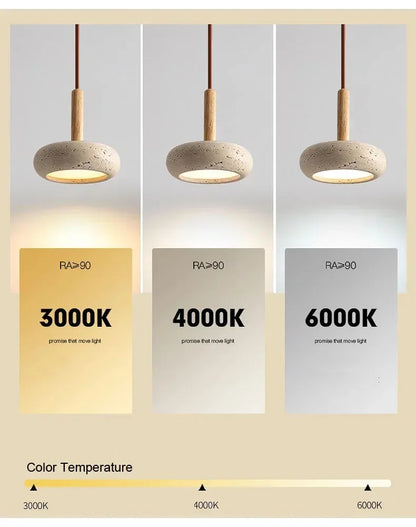 Travertine Disc Pendant