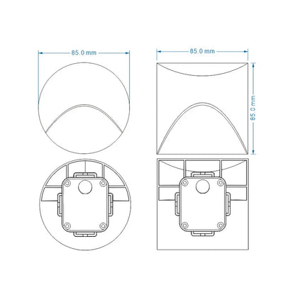 GlowGuard 3W LED Recessed Wall Light