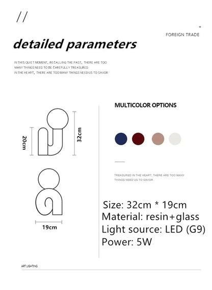 Nordic Glow: Minimalist Glass Desk Lamp