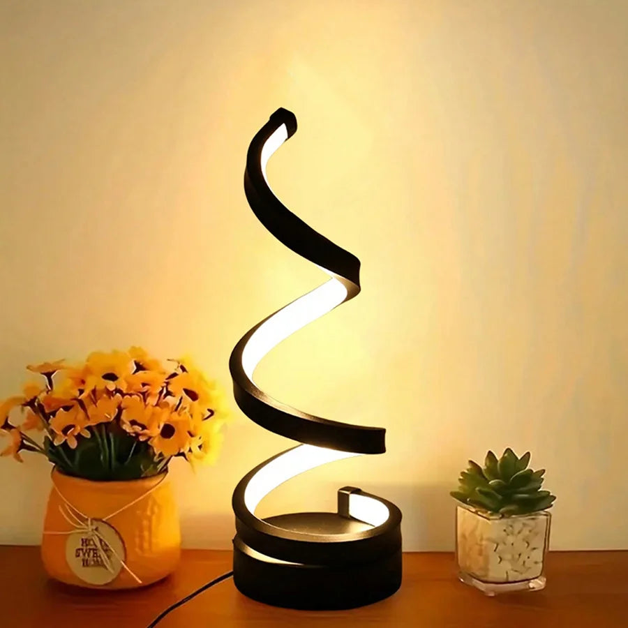 Artistic Glow: Modern Bedside Table Lamp