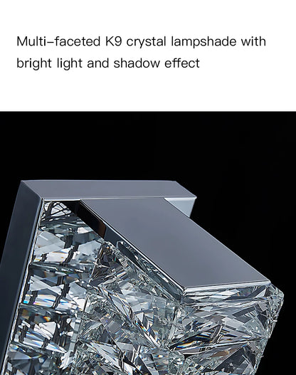 Elegant Crystal LED Wall Sconce for Luxe Interiors