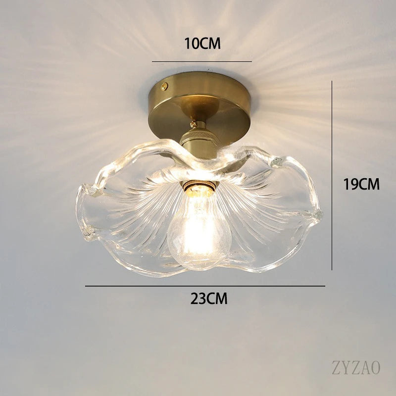 Lotus Glow: Nordic Ceiling Lamp for Porch & Foyer