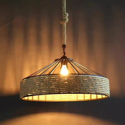 Hemp Rope Industrial Pendant