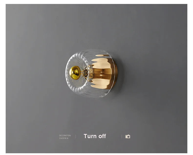 Elegant LED Glass Wall Sconce for Modern Spaces