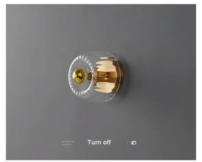 Elegant LED Glass Wall Sconce for Modern Spaces