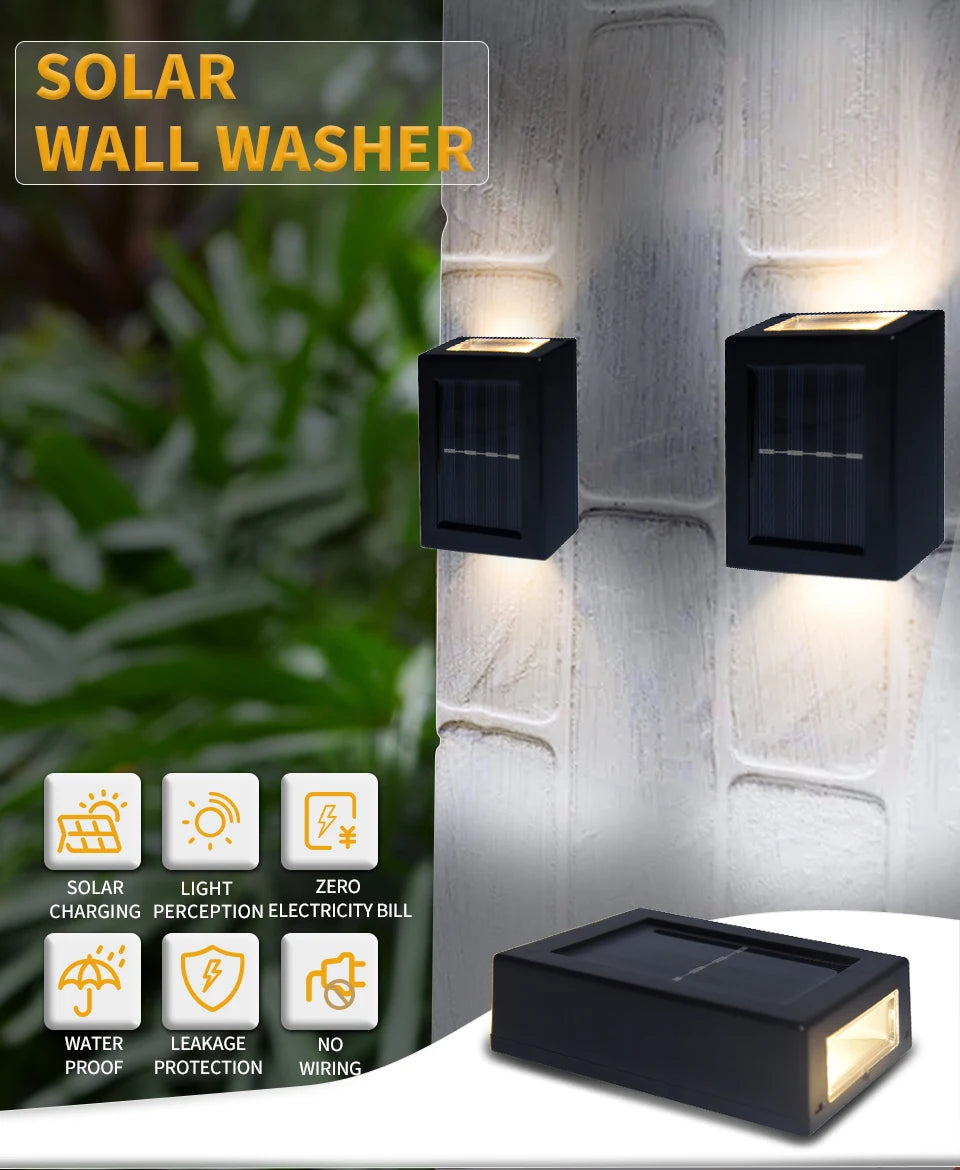 SunGlow Outdoor Wall Washer Solar Light