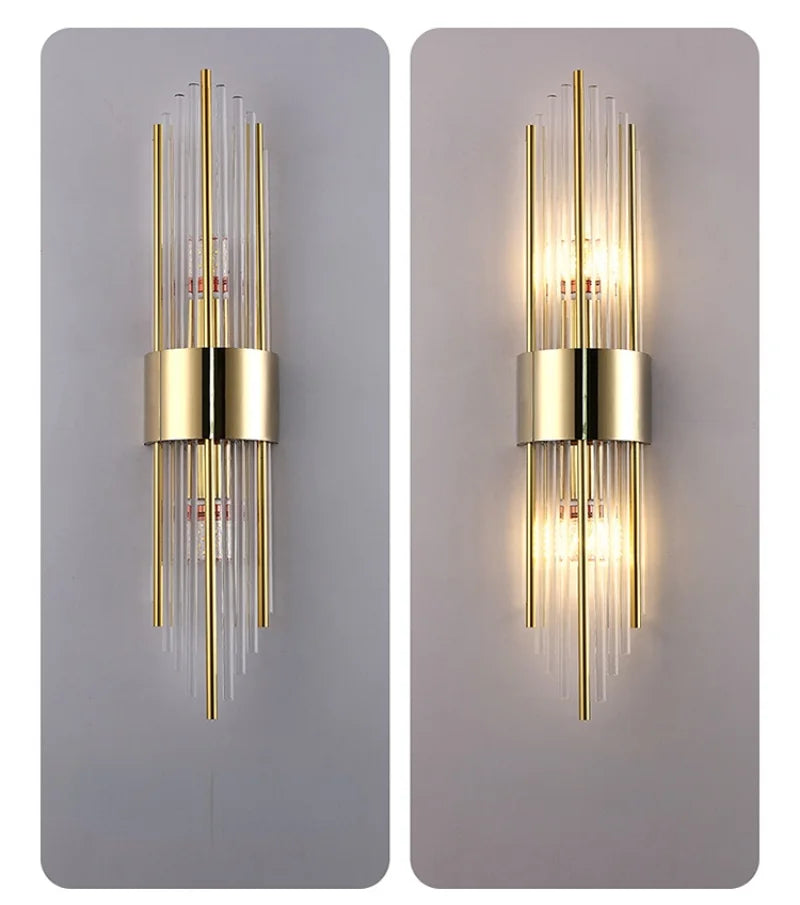 Crystal Bedside Wall Lamp