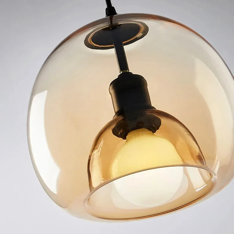 AmberGlow Modern LED Pendant Light Fixtures