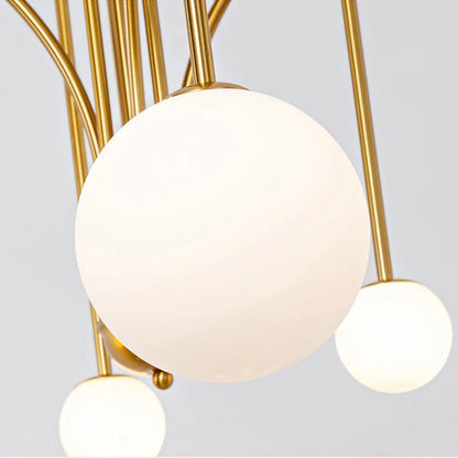 8 Head Milky Ball Chandelier