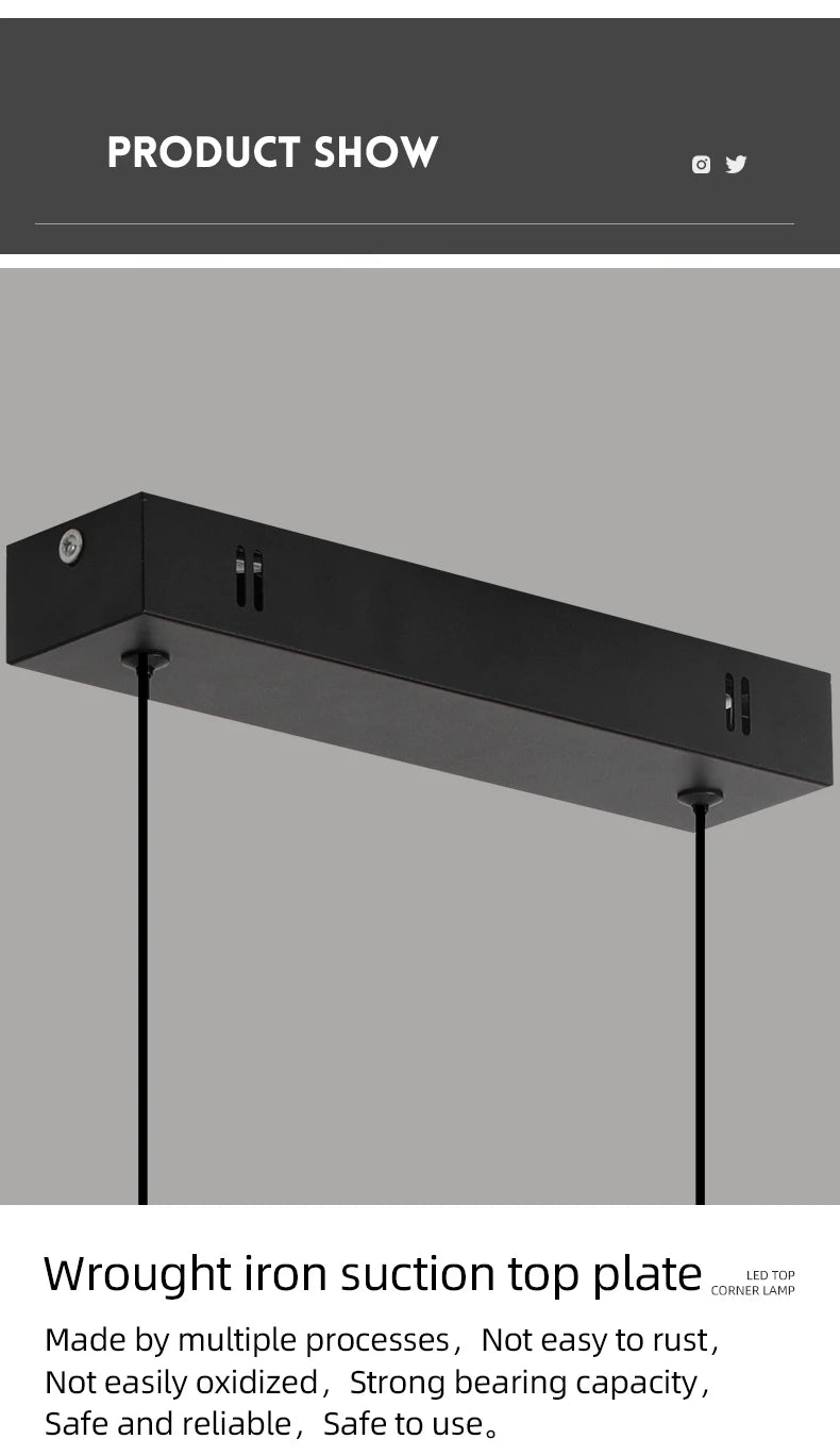 Slim Linear LED Pendant