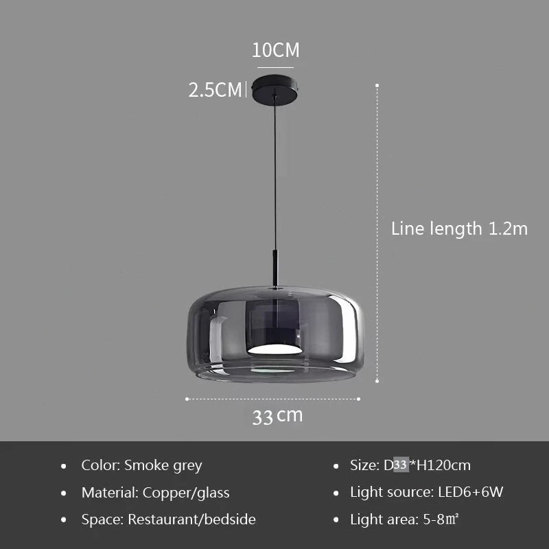 LED Glass Pendant Light Light Luxury Pendant Lamp Deco