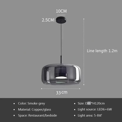 LED Glass Pendant Light Light Luxury Pendant Lamp Deco