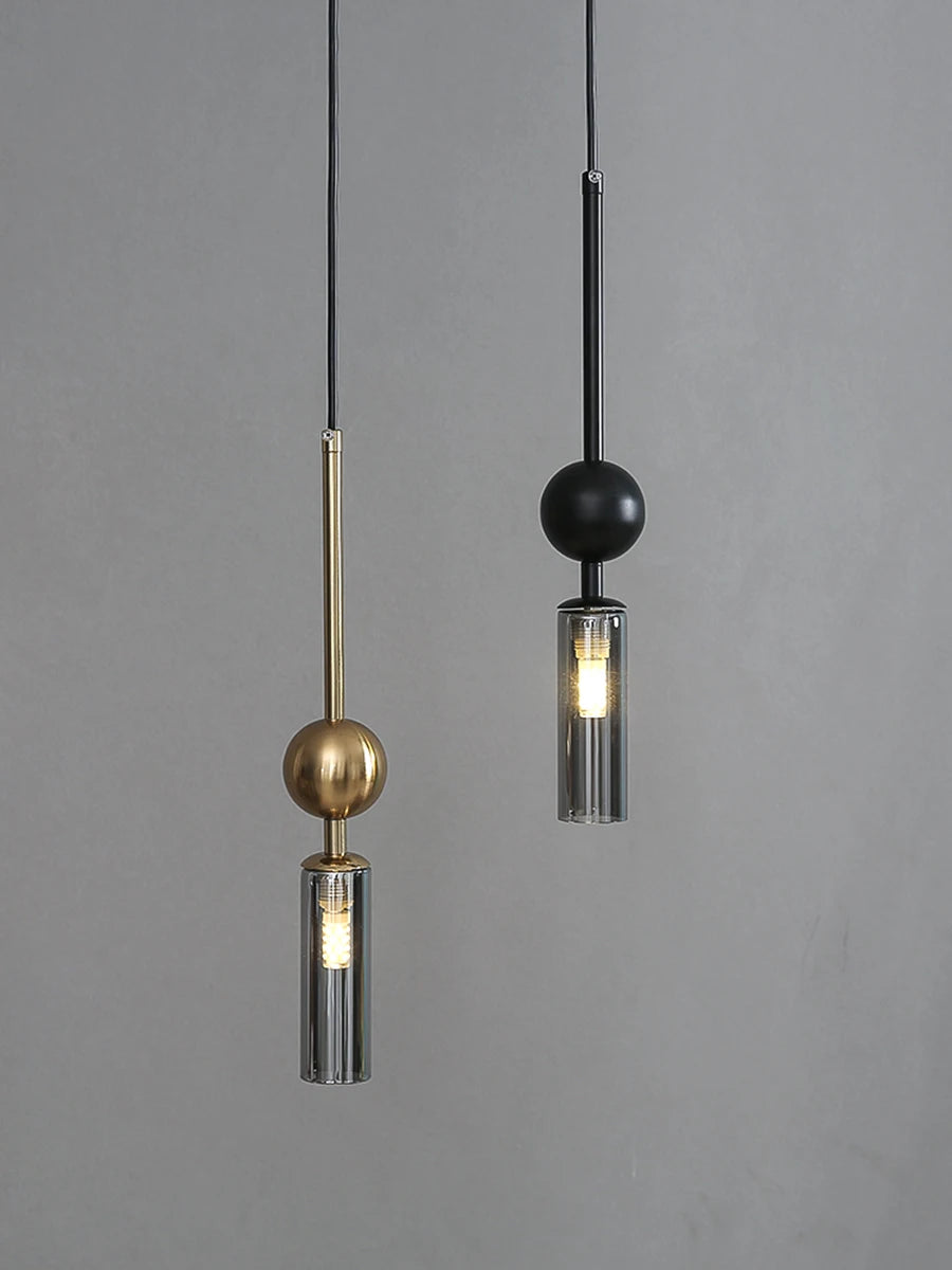 Gold Iron Glass Mini Pendant