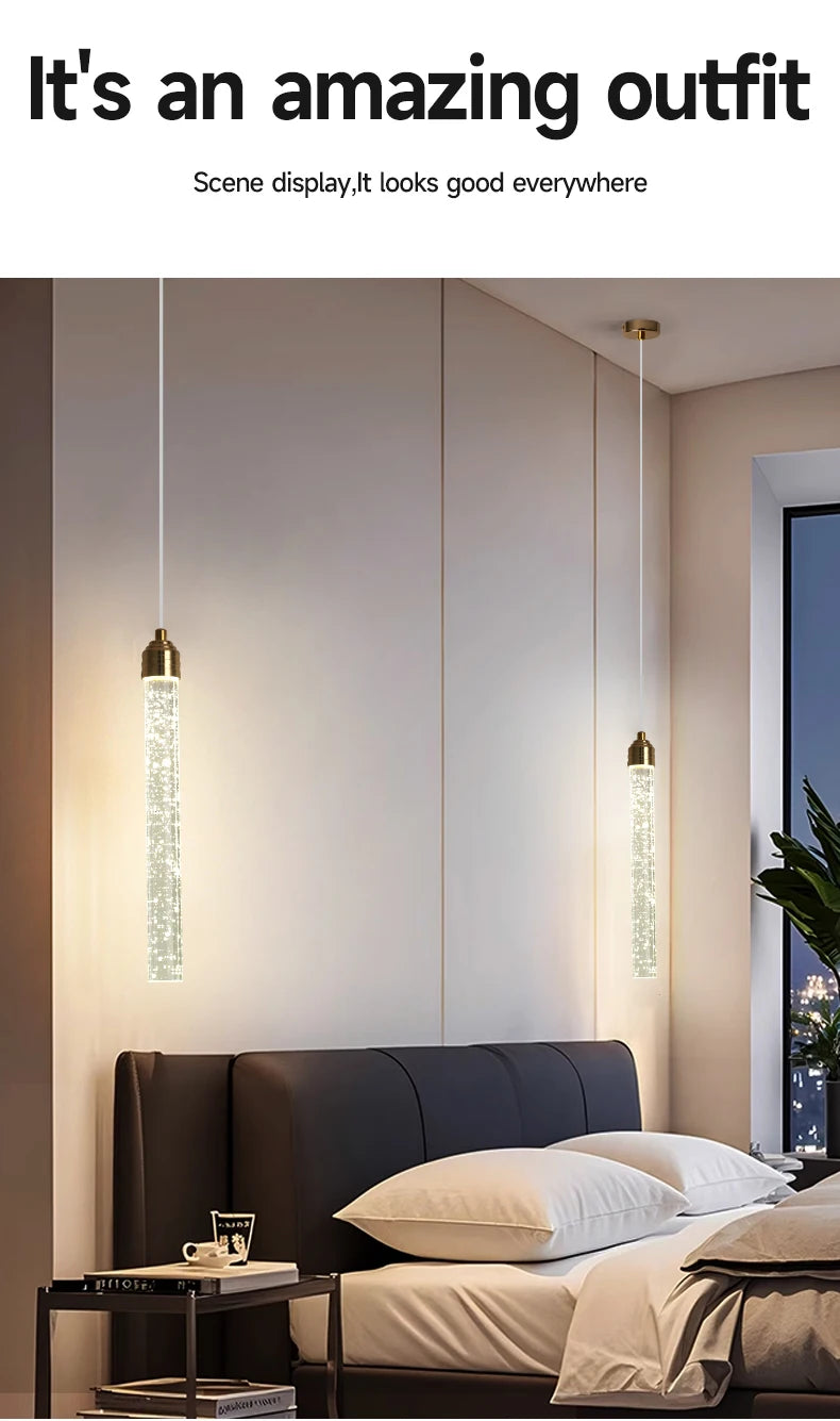Radiant Luxe Crystal Pendant with Gold Accents