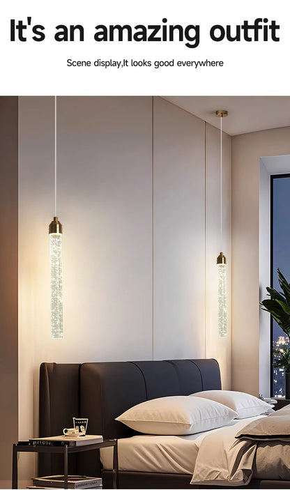 Radiant Luxe Crystal Pendant with Gold Accents