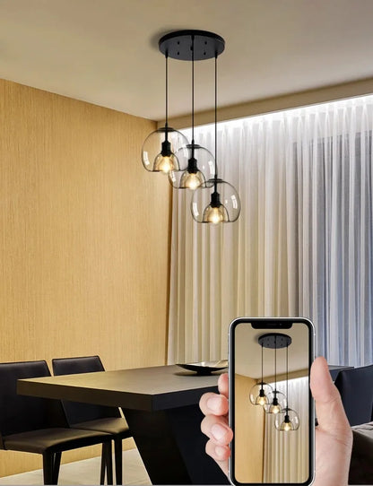 AmberGlow Modern LED Pendant Light Fixtures