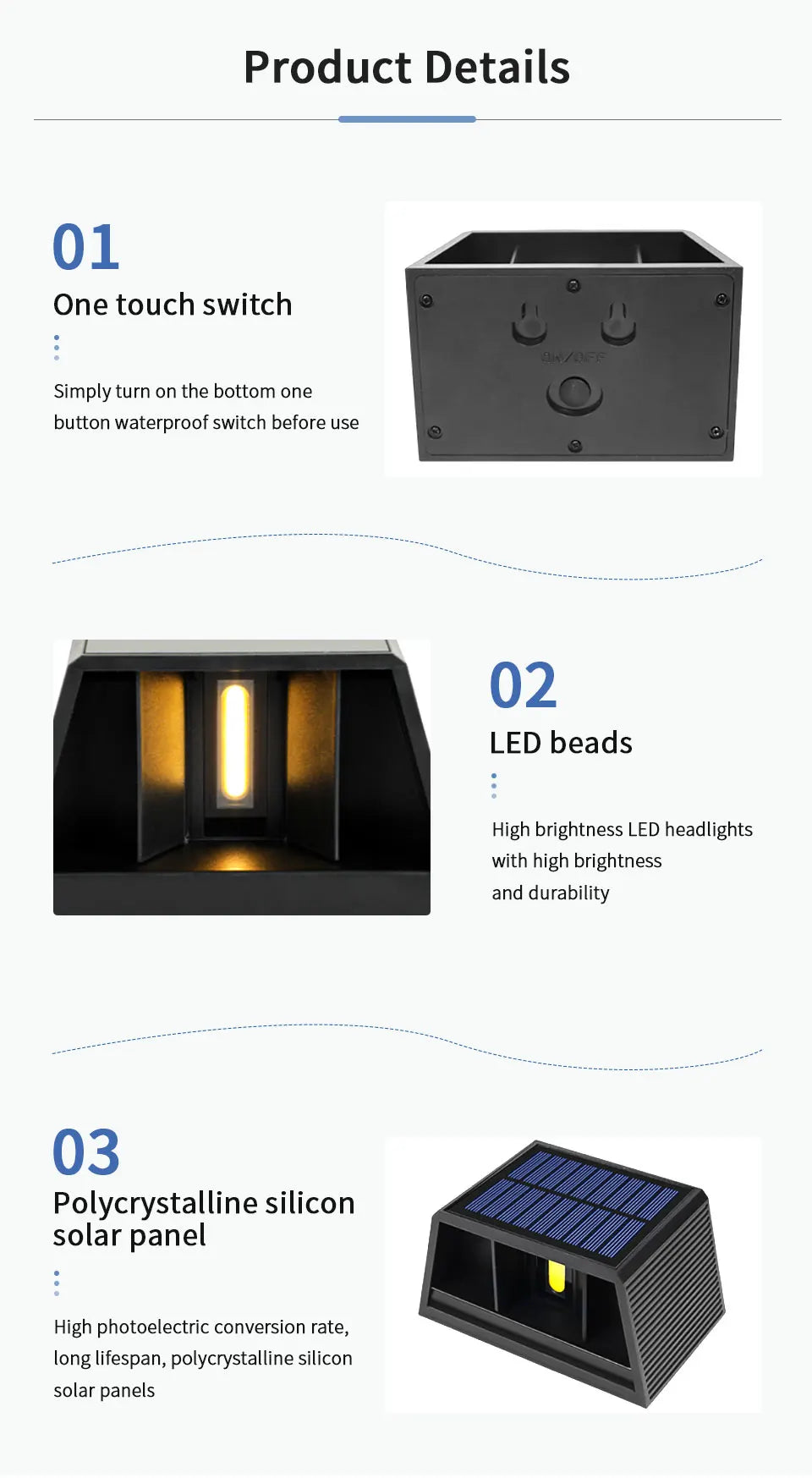 SolarGlow Up & Down Wall Lamp Garden Decor