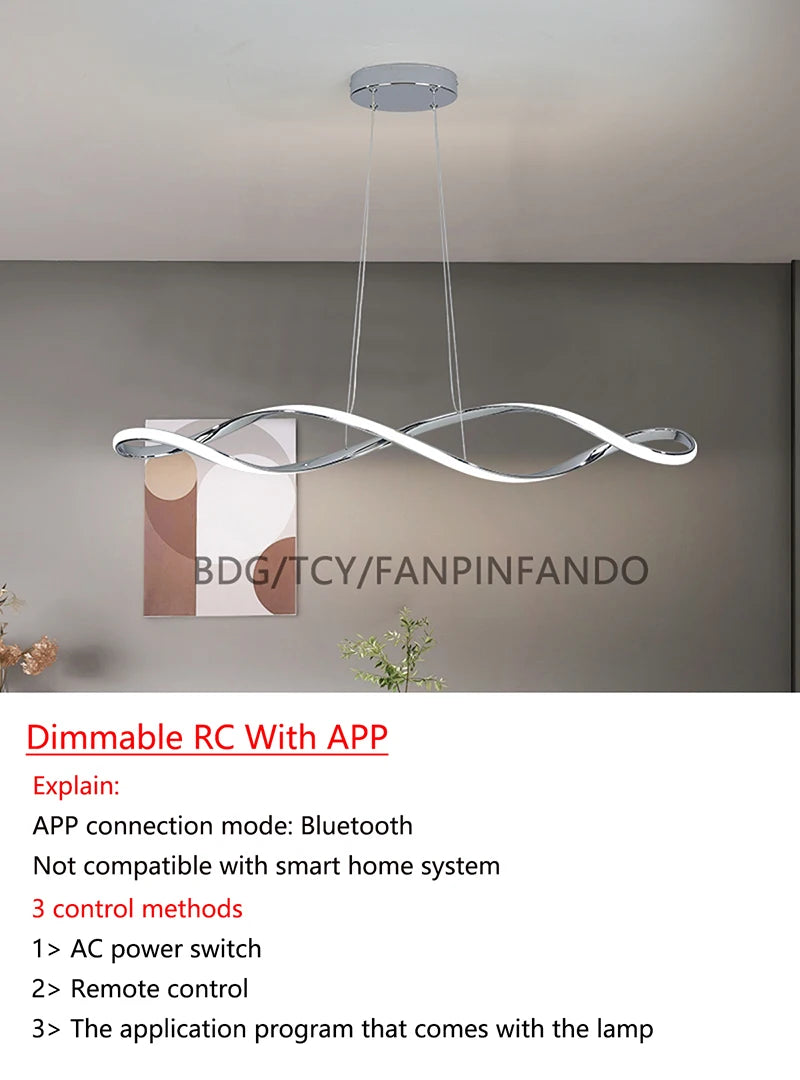 LED REmote CHANDELIER - MODERN & DIMMABLE