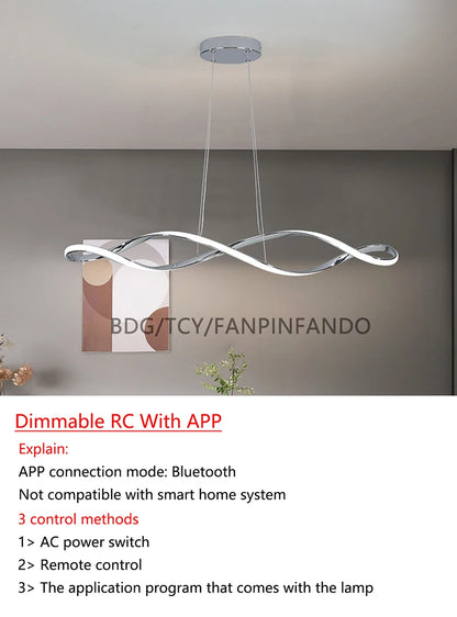 LED REmote CHANDELIER - MODERN & DIMMABLE