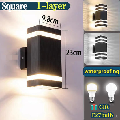 TriColor LED Outdoor Wall Light - IP65 Waterproof