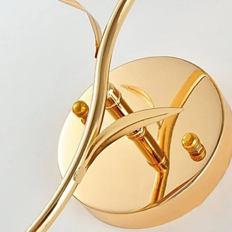 Golden Crystal LED Sconce Wall Light Decor