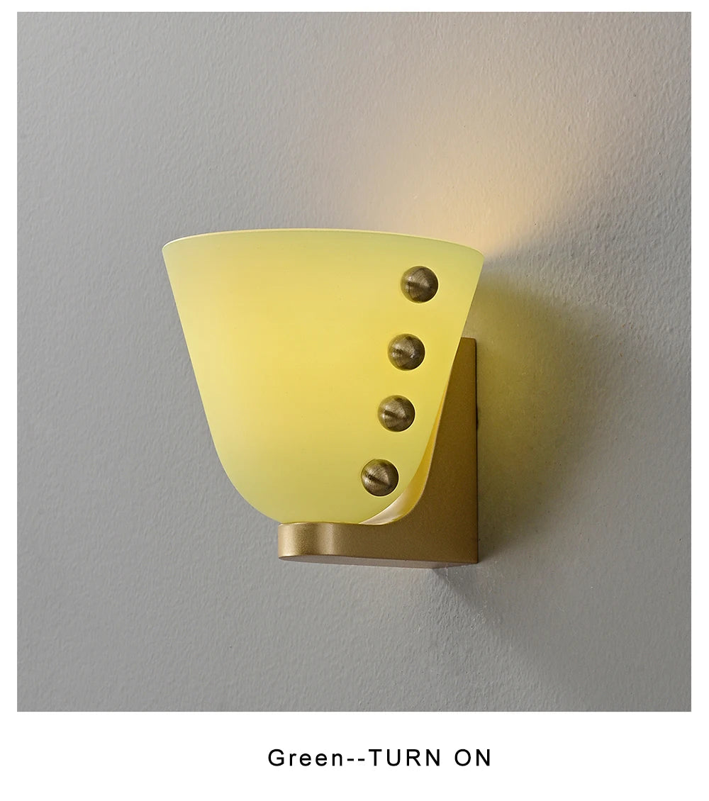 Chic Glass Bloom Wall Sconce - Pink & Green Delight