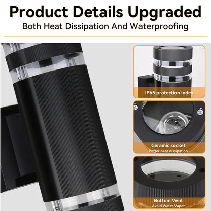 BrightGuard E27 LED Wall Sconce - Waterproof Design