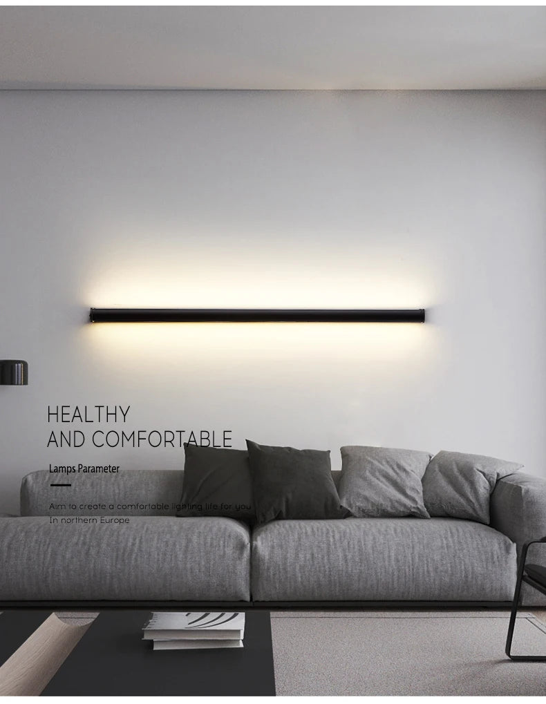 Elegant Black LED Wall Lamp for Modern Spaces