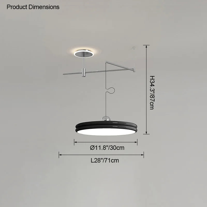 EyeCare Round Rotatable Dining Glam Light
