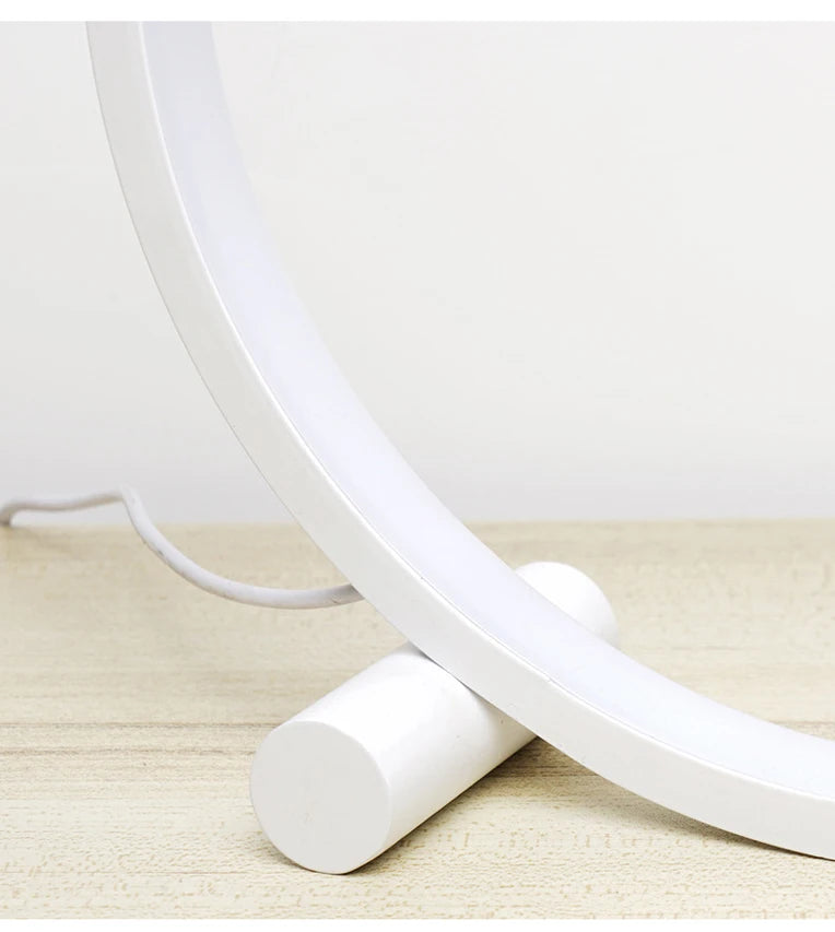 GlowRing Touch LED Desk Lamp - Modern Minimalist
