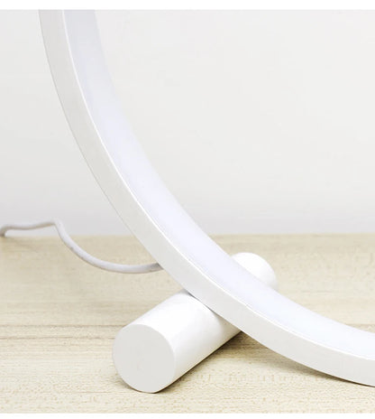 GlowRing Touch LED Desk Lamp - Modern Minimalist