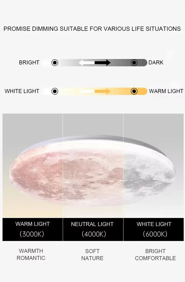 LunarGlow Modern Ceiling Lamp for Stylish Spaces