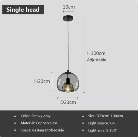 Nordic Glass Ceiling Lamp